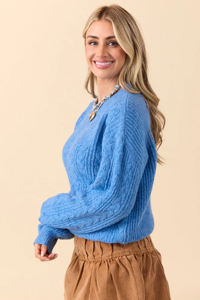 Sherri Blue Cable Knit Sweater sold by Pink Lily product image thumbnail 5