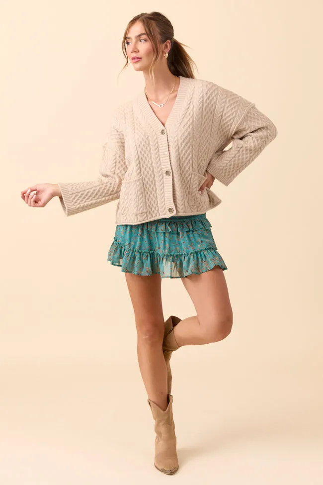 Pippa Taupe Cable Knit Cardigan FINAL SALE sold by Pink Lily product image thumbnail 2
