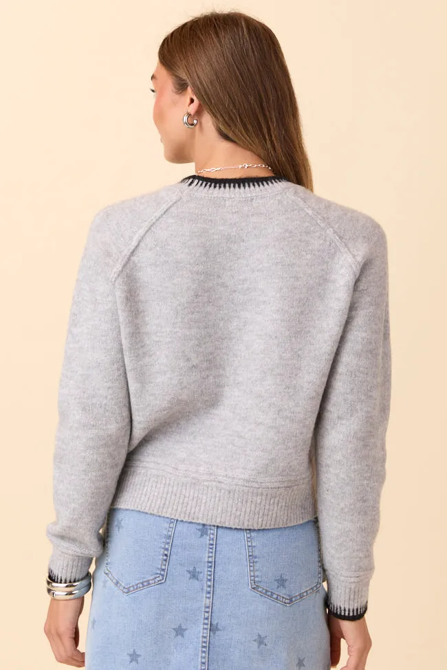 Vicky Heathered Grey Pullover Sweater SALE sold by Pink Lily product image thumbnail 4