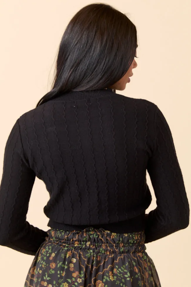 Aniston Black Scallop Detail Cardigan FINAL SALE sold by Pink Lily product image thumbnail 4