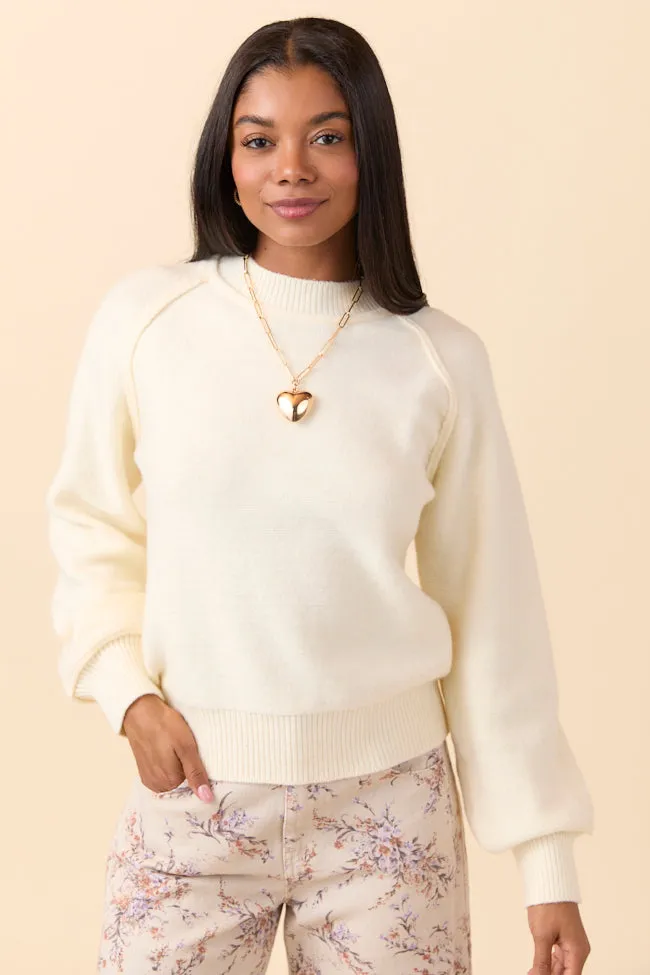 Lisa Ivory Crewneck Sweater FINAL SALE sold by Pink Lily product image thumbnail 3