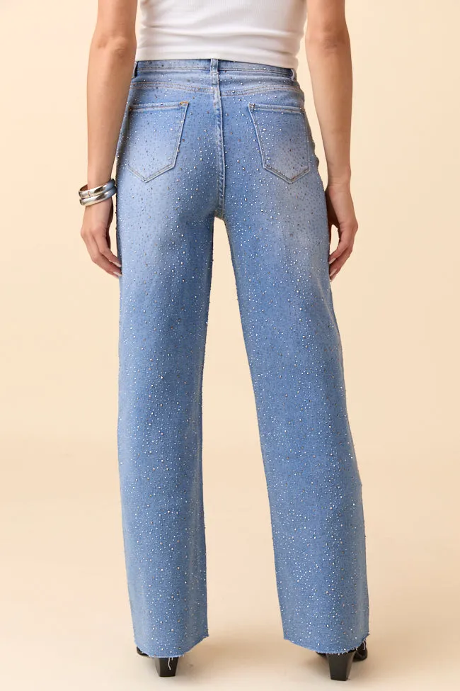 Kelsea Rhinestone Wide Leg Jeans sold by Pink Lily product image thumbnail 4