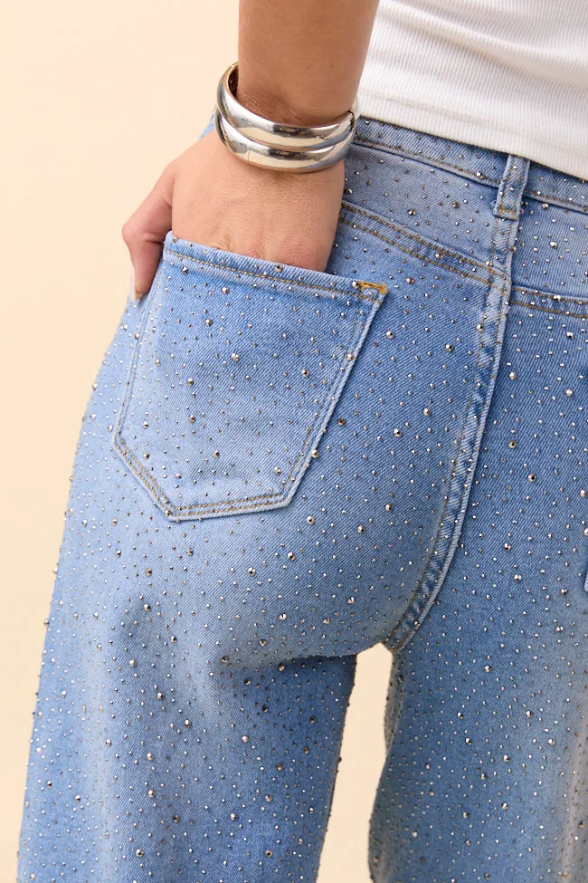 Kelsea Rhinestone Wide Leg Jeans sold by Pink Lily product image thumbnail 5