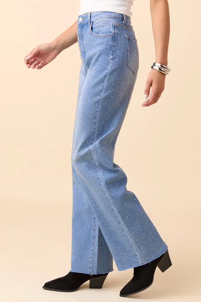 Kelsea Rhinestone Wide Leg Jeans sold by Pink Lily product image thumbnail 3