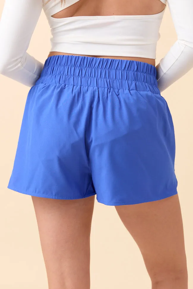 Tempest Royal Blue Striped Trim Detail Active Shorts FINAL SALE sold by Pink Lily product image thumbnail 5