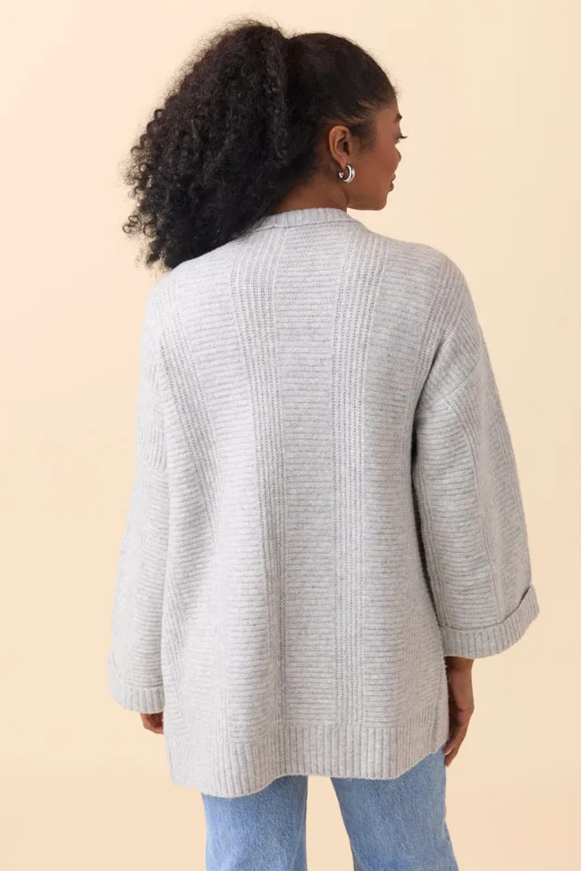 Aleah Grey Cable Sweater Coat sold by Pink Lily product image thumbnail 4