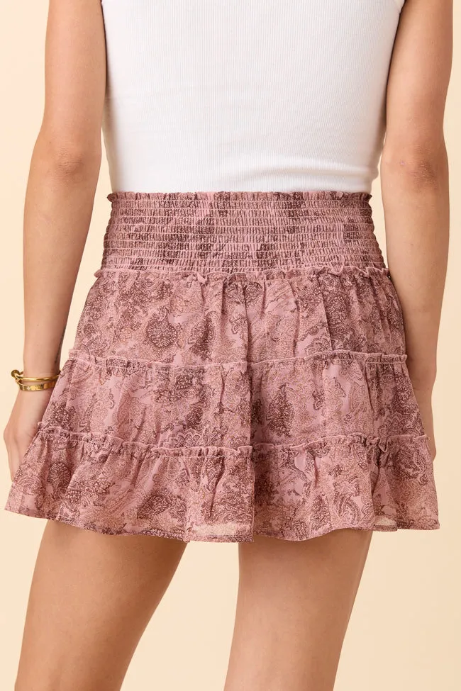 Through the Garden Dusty Pink Print Skort SALE sold by Pink Lily product image thumbnail 4