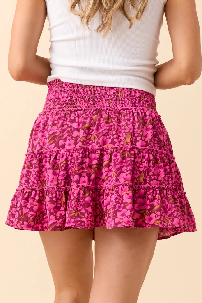 Through the Garden Pink Print Skort sold by Pink Lily product image thumbnail 4
