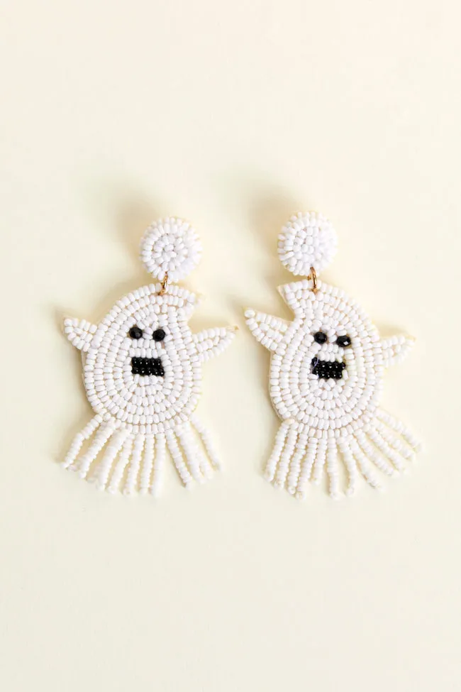Wednesday Fringe Ghost Earrings FINAL SALE sold by Pink Lily