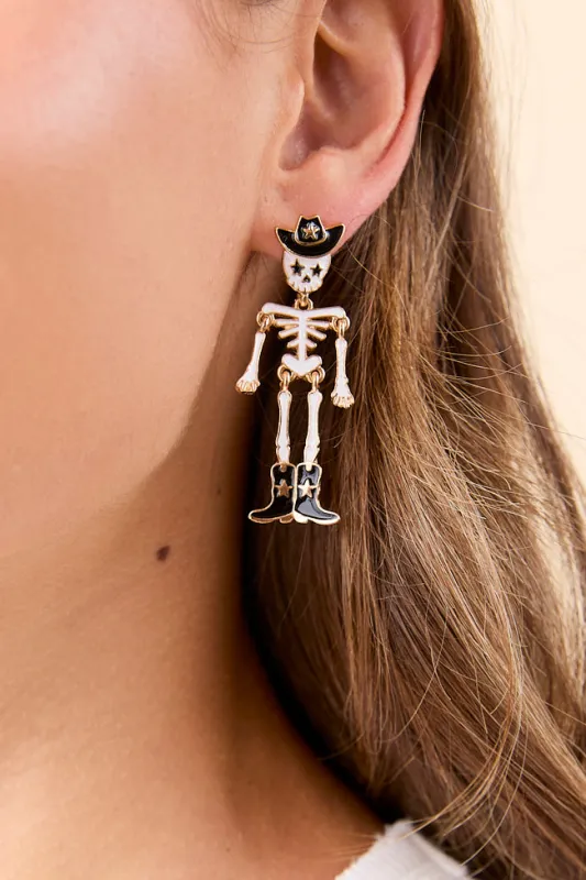 Howdy Skeleton Earrings sold by Pink Lily
