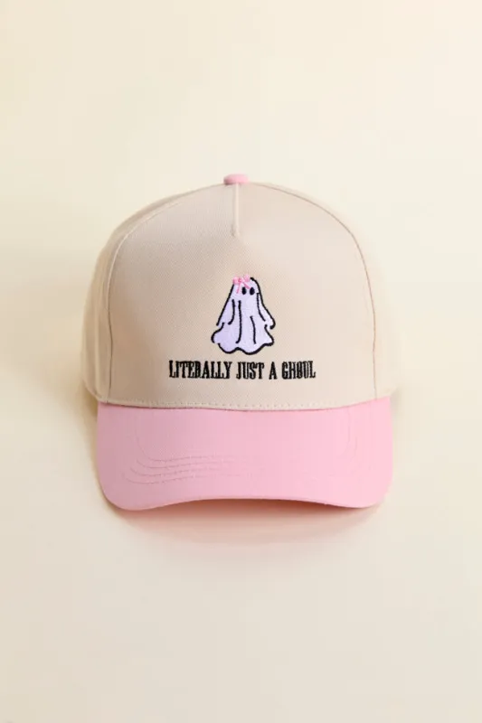 Literally Just A Ghoul Pink Trucker Hat FINAL SALE sold by Pink Lily