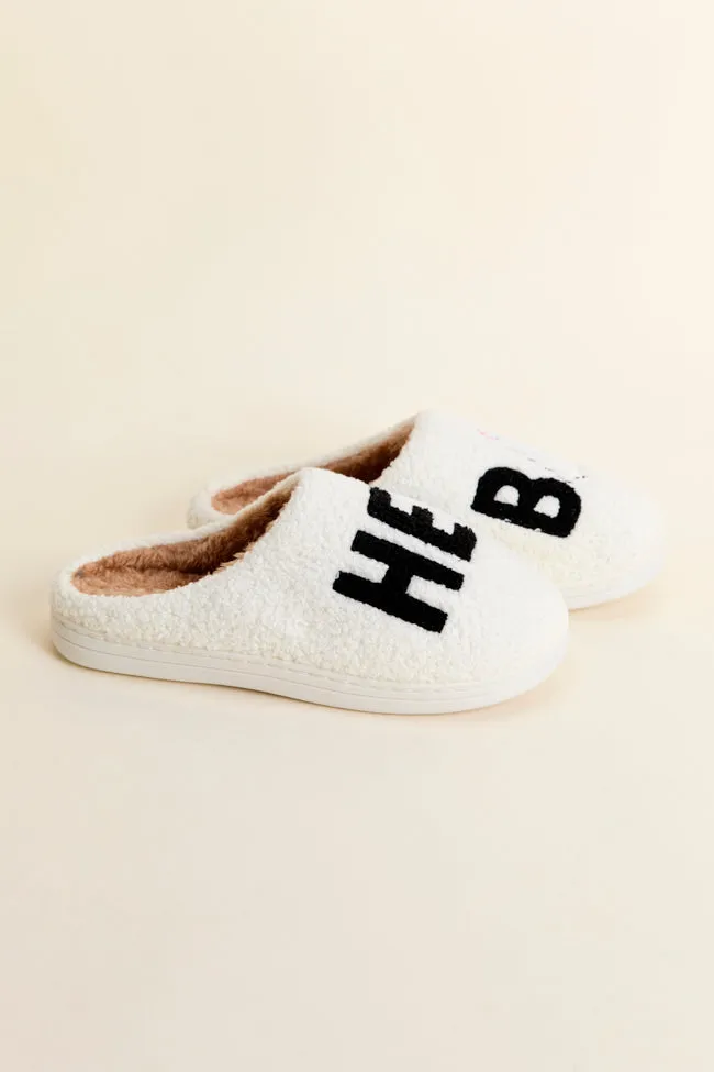 Hey Boo White Slippers FINAL SALE sold by Pink Lily product image thumbnail 5