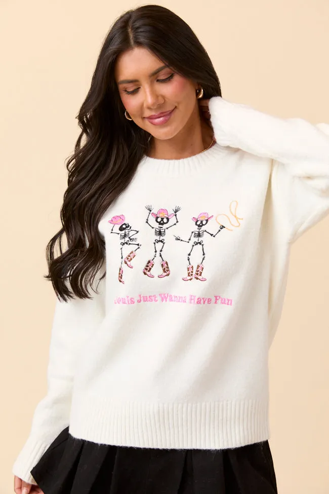 Ghouls Just Wanna Have Fun Crewneck Sweater FINAL SALE sold by Pink Lily