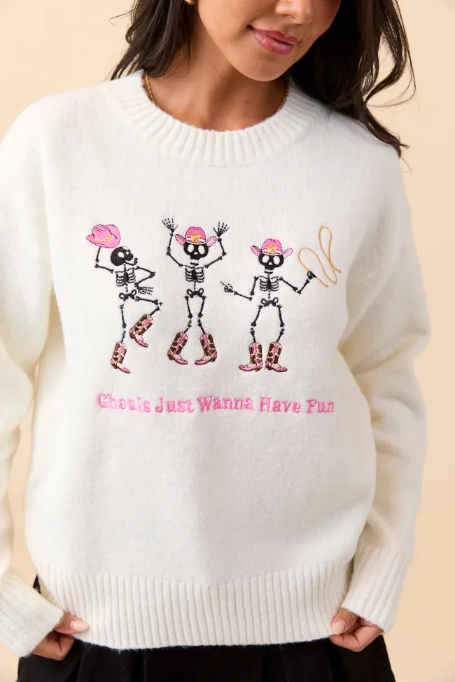 Ghouls Just Wanna Have Fun Crewneck Sweater FINAL SALE sold by Pink Lily product image thumbnail 5