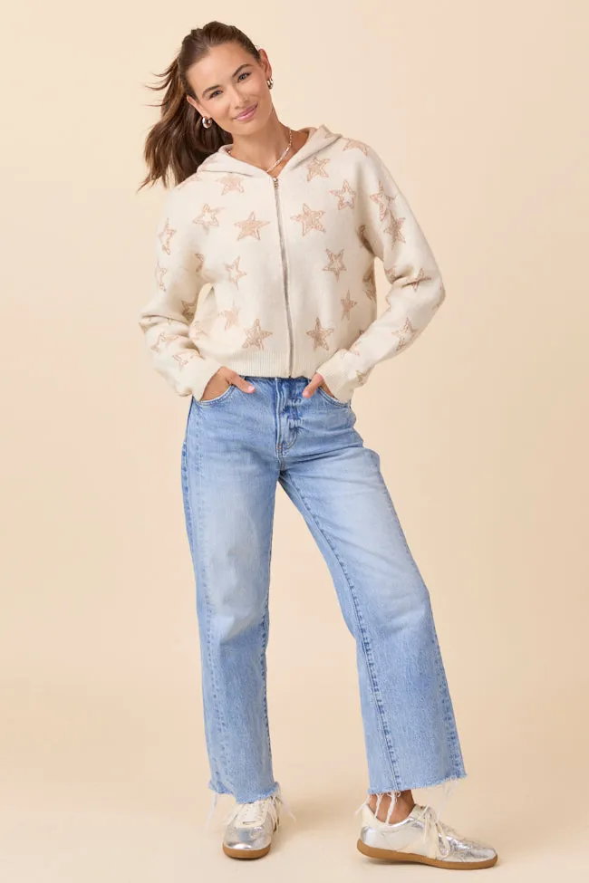 June Star Print Zip Up Sweater sold by Pink Lily product image thumbnail 3