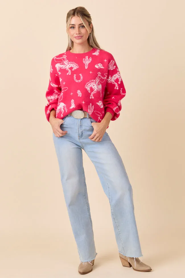Virginia Pink Western Icon Crewneck Sweater FINAL SALE sold by Pink Lily product image thumbnail 2