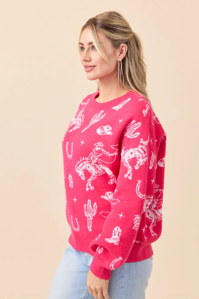 Virginia Pink Western Icon Crewneck Sweater FINAL SALE sold by Pink Lily product image thumbnail 4