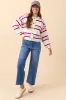 Lannie Plum and Pink Striped Cardigan SALE sold by Pink Lily