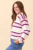 Lannie Plum and Pink Striped Cardigan SALE sold by Pink Lily