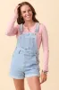 Tessa Light Wash Denim Overalls sold by Pink Lily
