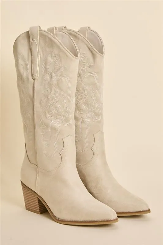Crosley Tan Western Boots sold by Pink Lily