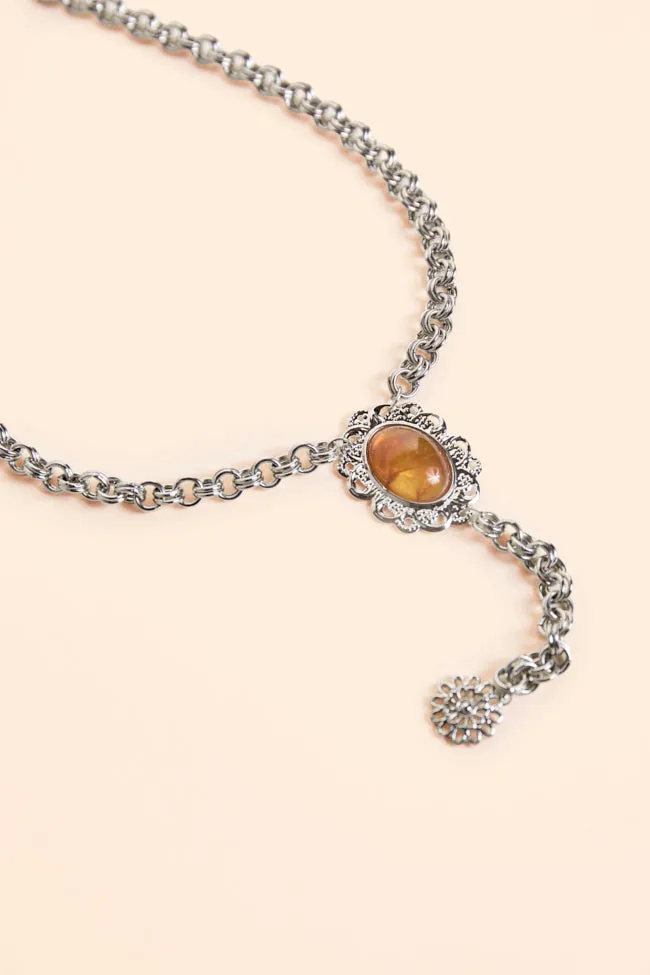 Lynn Brown Lariat Necklace FINAL SALE sold by Pink Lily