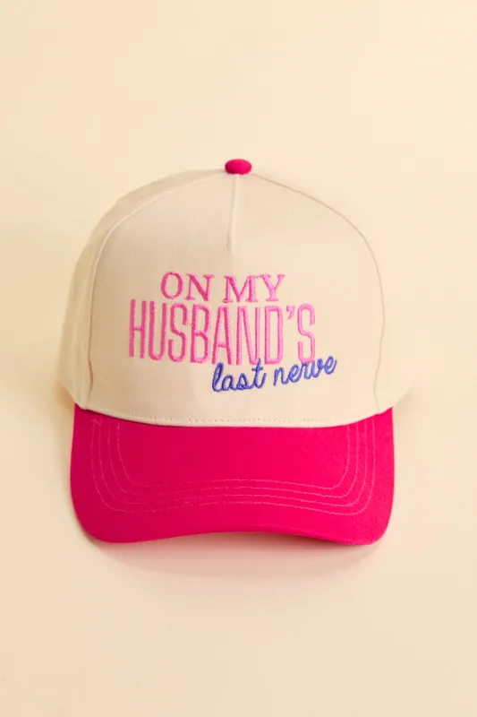 On My Husband's Last Nerve Pink Trucker Hat sold by Pink Lily