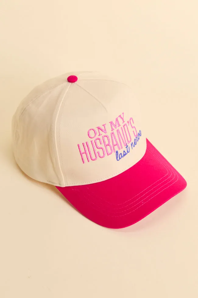 On My Husband's Last Nerve Pink Trucker Hat sold by Pink Lily product image thumbnail 2