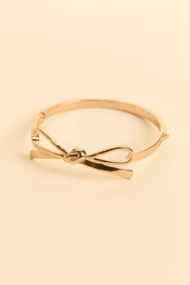 Magnolia Bow Bangle Bracelet FINAL SALE sold by Pink Lily
