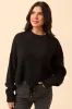 Beatrice Black Long Sleeve Sweater sold by Pink Lily