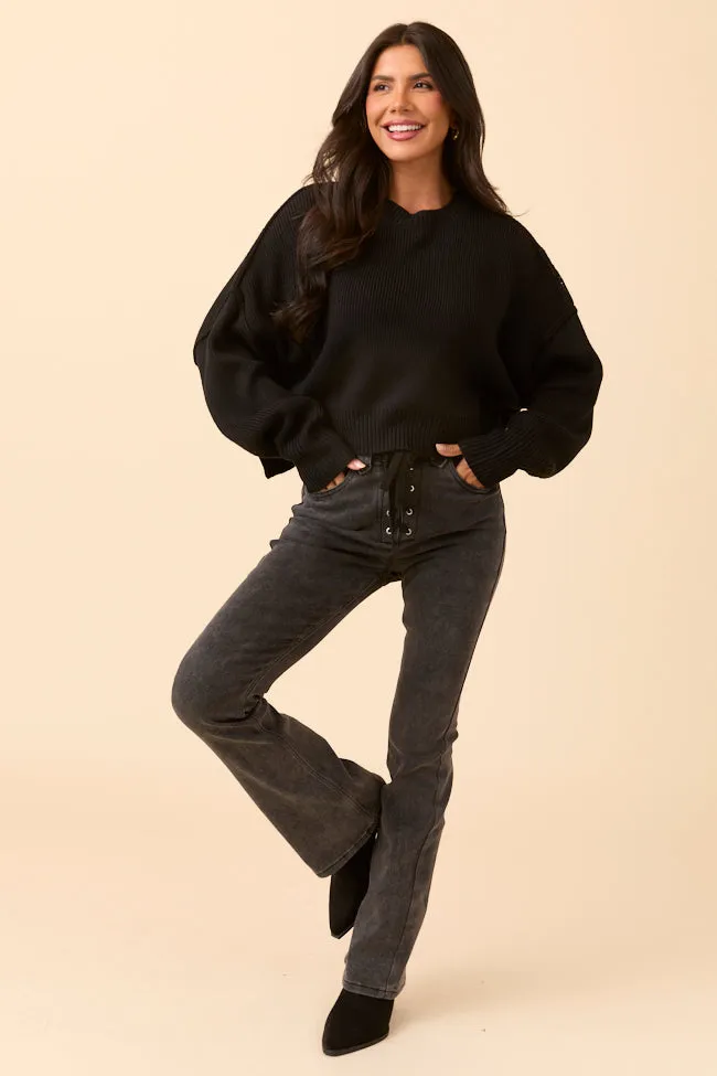 Beatrice Black Long Sleeve Sweater sold by Pink Lily product image thumbnail 2