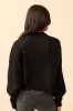 Beatrice Black Long Sleeve Sweater sold by Pink Lily