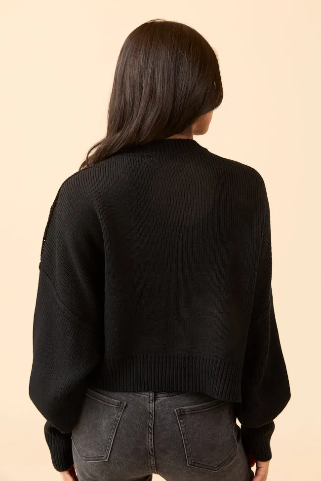 Beatrice Black Long Sleeve Sweater sold by Pink Lily product image thumbnail 4