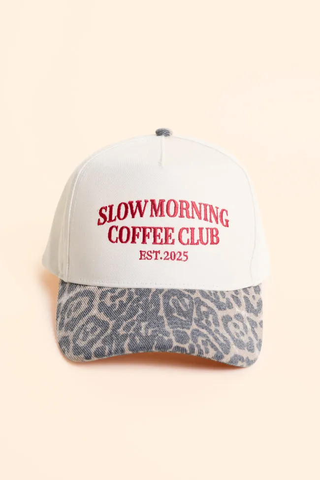 Slow Morning Coffee Club Trucker Hat sold by Pink Lily