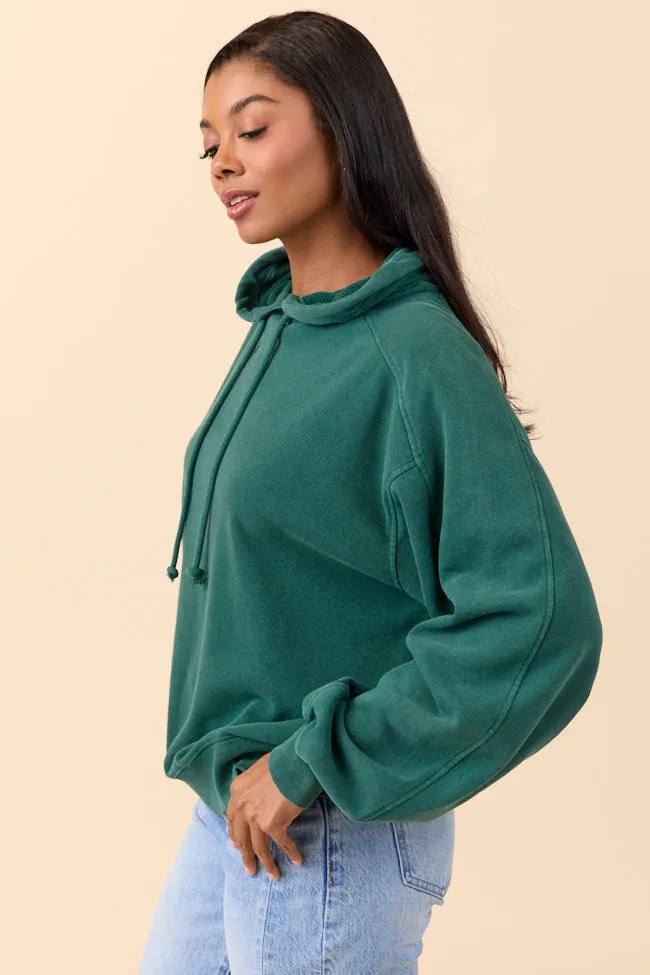 Tammie Dark Green Long Sleeve Oversized Hooded Pullover sold by Pink Lily product image thumbnail 3
