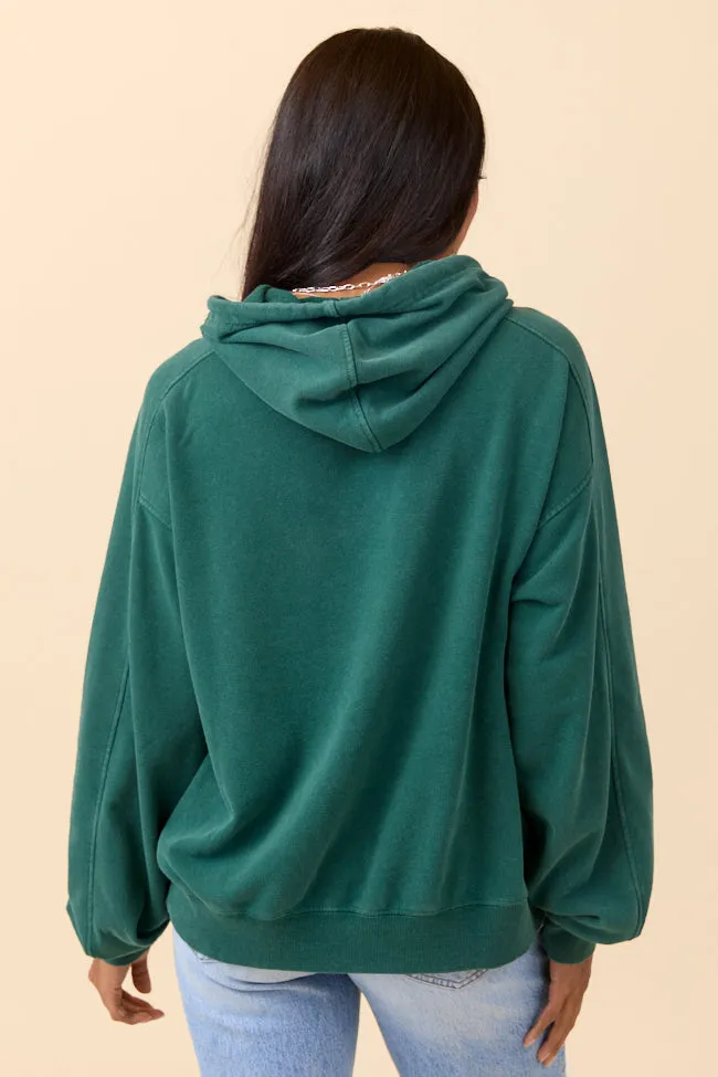 Tammie Dark Green Long Sleeve Oversized Hooded Pullover sold by Pink Lily product image thumbnail 4