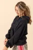 Tammie Black Long Sleeve Oversized Hooded Pullover SALE sold by Pink Lily