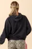 Tammie Black Long Sleeve Oversized Hooded Pullover SALE sold by Pink Lily