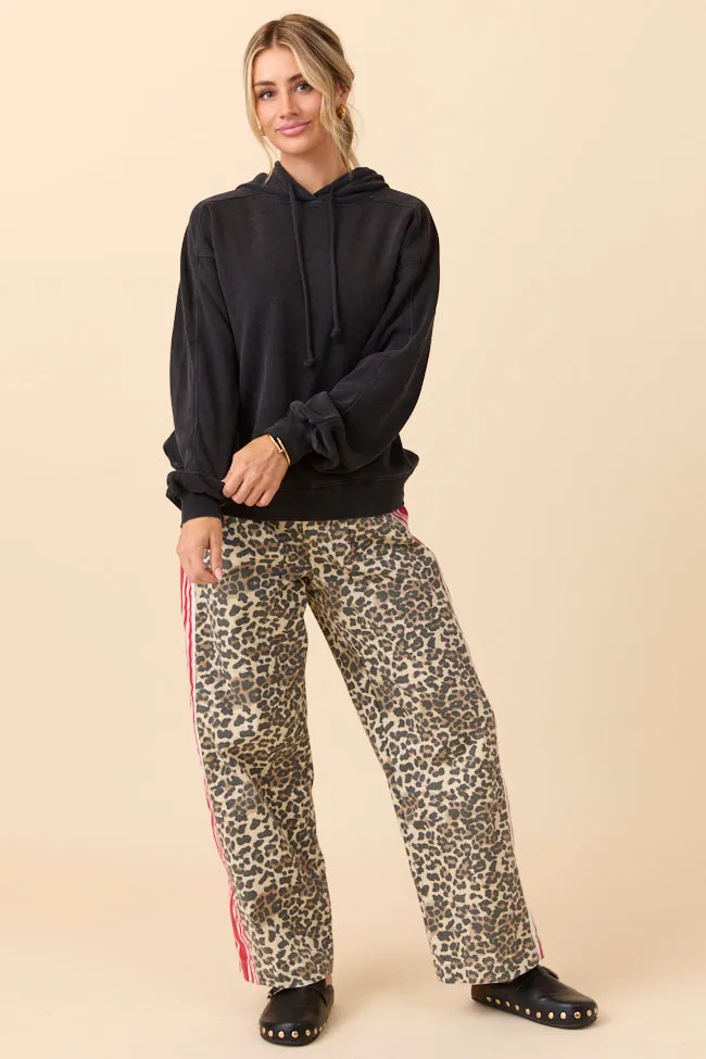 Tammie Black Long Sleeve Oversized Hooded Pullover sold by Pink Lily product image thumbnail 2