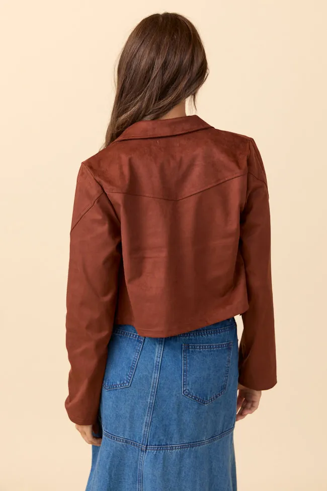 Christina Brown Faux Suede Fringe Jacket sold by Pink Lily product image thumbnail 4