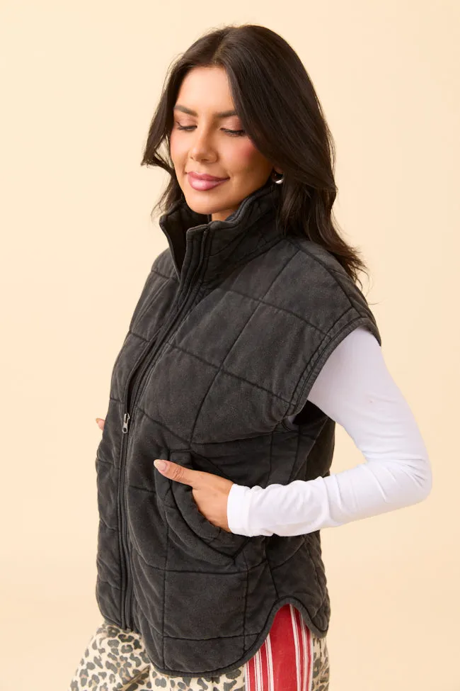 Tori Black Acid Wash Vest sold by Pink Lily product image thumbnail 3