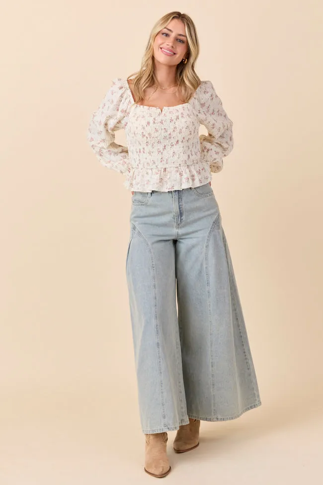 Cierra Neutral Gauze Floral Top FINAL SALE sold by Pink Lily product image thumbnail 2