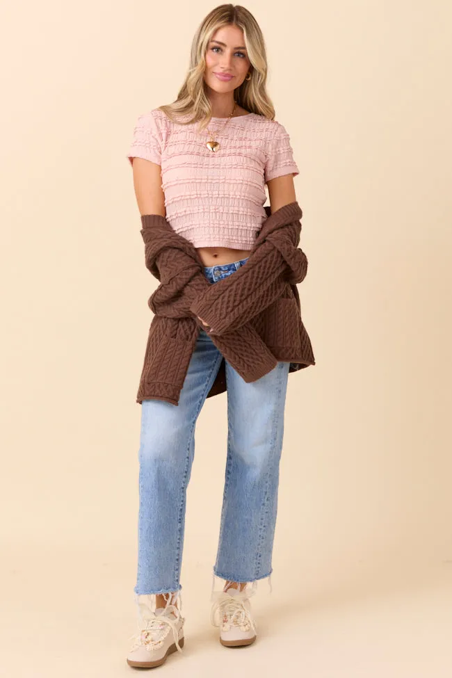 Gia Pink Lace Ruffle Crop Tee sold by Pink Lily product image thumbnail 2