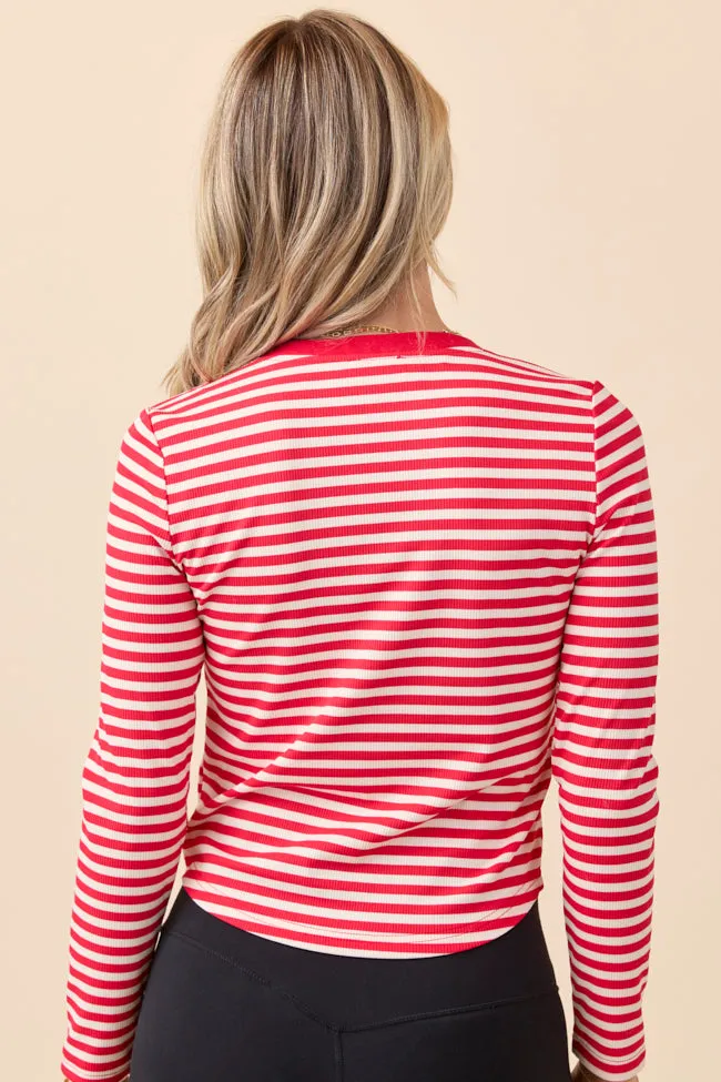 Sammi Red Striped Long Sleeve Top sold by Pink Lily product image thumbnail 5