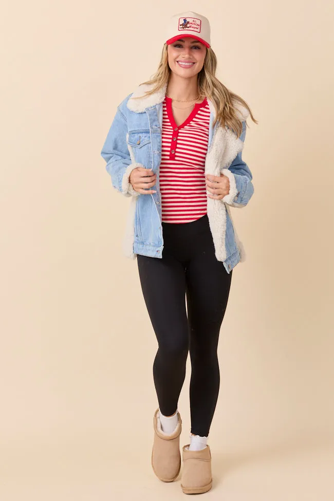 Sammi Red Striped Long Sleeve Top sold by Pink Lily product image thumbnail 2