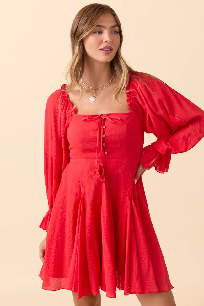 Alexia Red Mini Dress sold by Pink Lily