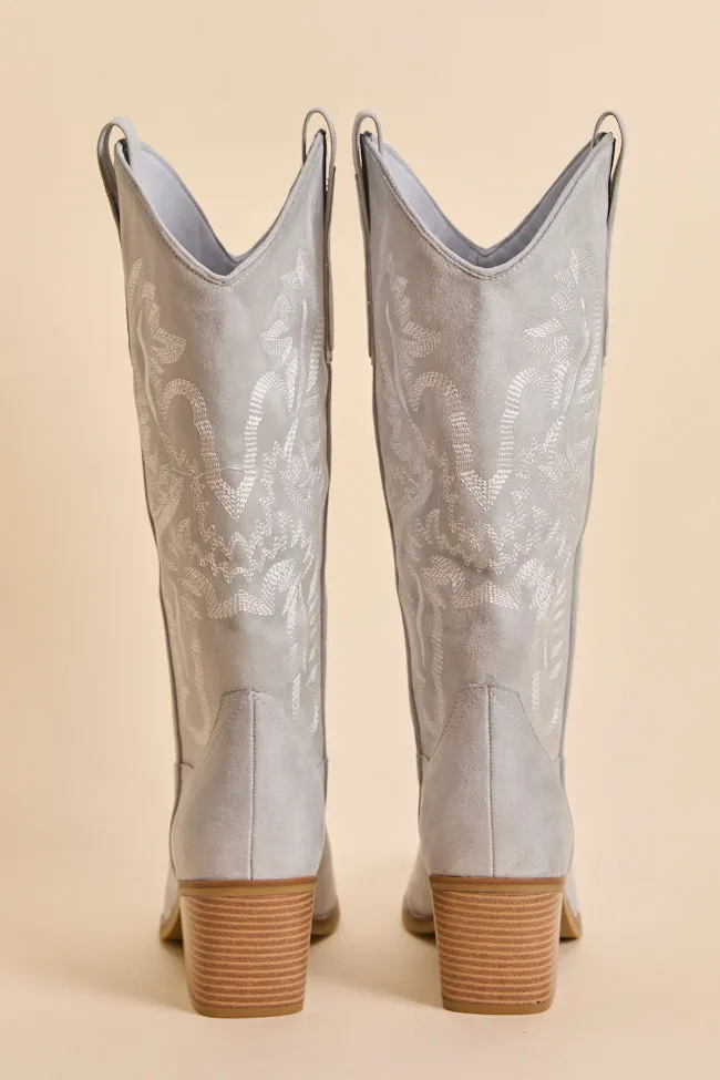 Crosley Light Blue Western Boots sold by Pink Lily product image thumbnail 5