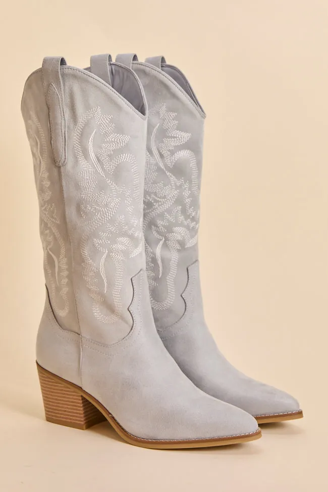 Crosley Light Blue Western Boots sold by Pink Lily