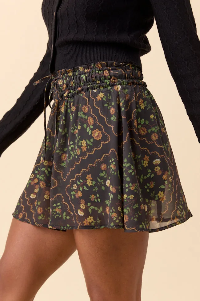 Kayla Floral Printed Skort sold by Pink Lily product image thumbnail 3