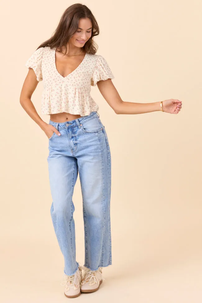 Miriam Floral Smocked V-Neck Top sold by Pink Lily product image thumbnail 2